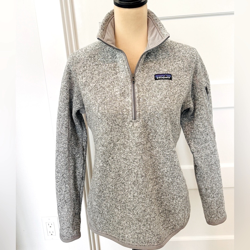 Patagonia Women's Better Sweater® 1/4-Zip Fleece Birch White, Grey, Size Medium